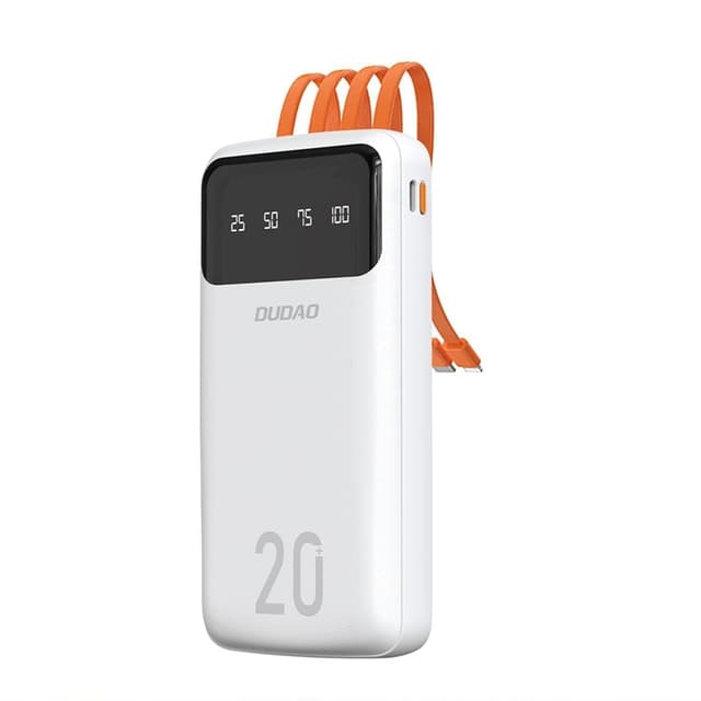 Dudao Powerbank 20000 mAh med 3 inbyggda kablar