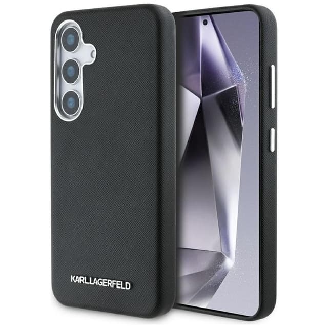 Karl Lagerfeld Telefontaske til Galaxy S25 MagSafe Saffiano Fuldpakket - Sort