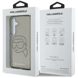 Karl Lagerfeld Mobilskal till Galaxy S25 Rhinestones Karl Head Logo - Svart