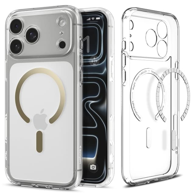 Spigen Mobilskal till iPhone 17 Pro Max Magsafe Ultra Hybrid - Clear/Guld