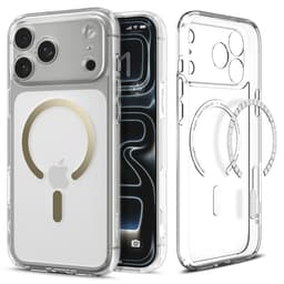 Spigen telefontaske til iPhone 17 Pro Max Magsafe Ultra Hybrid - Klar/Guld