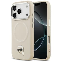 Karl Lagerfeld Mobilskal till iPhone 17 Pro Max MagSafe Karl Pin - Beige