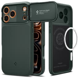 Spigen Mobilskal till iPhone 17 Pro MagSafe Optik Armor - Abyss Grön