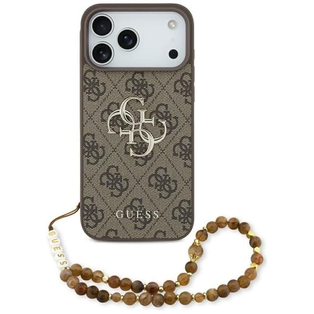 Guess Mobilskal till iPhone 17 Pro Max 4G Strap 4G Classic Logo - Brun