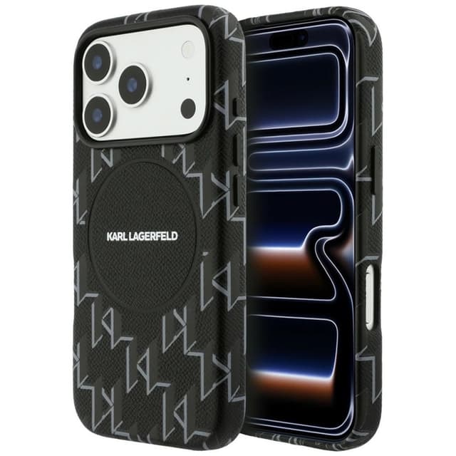 Karl Lagerfeld Mobilskal För iPhone 17 Pro Monogram logo - Svart