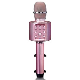 Lenco BluetoothKaraokemikrofon med högtalare och belysning Rosa