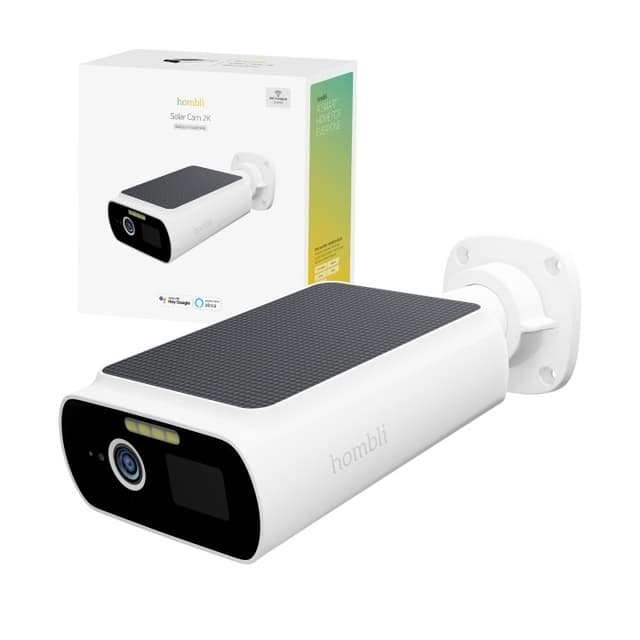 Hombli Smart solcellekamera 2K, hvid