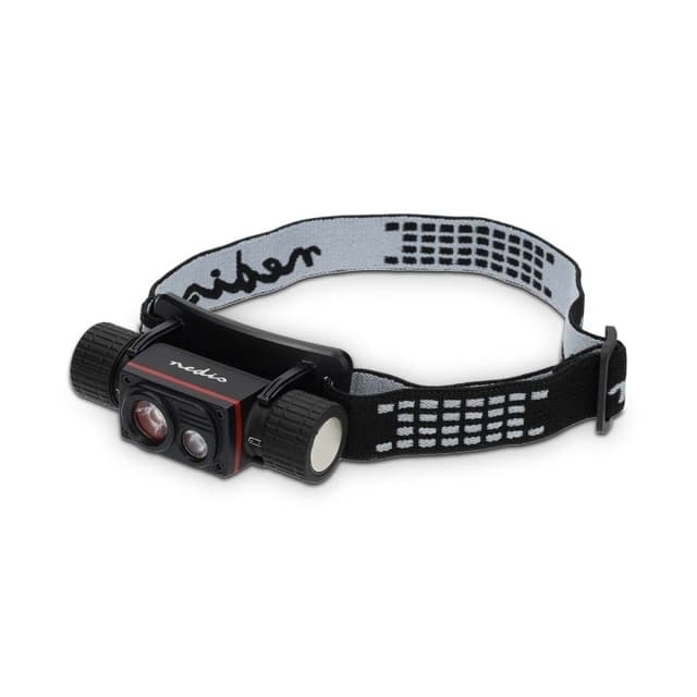 Nedis LED huvudlampa | Batteridriven / USB ström | 3.7 V DC | batterier medföljer | Uppladdningsbar