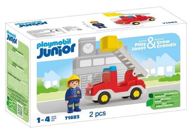 Playmobil JUNIOR: Brandbil med stegenhet (71683)