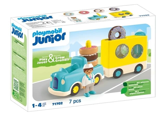 Playmobil JUNIOR: Crazy Donut Truck med staplings- och sorteringsfunktion (71702)