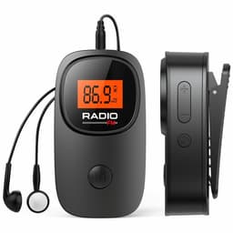 MI06 Radio Taskuradio Kannettava FM-radio Digitaalinen Näyttö 30 Esiasetettua Asemaa