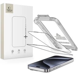 [2-PACK] Tech-Protect iPhone 15 Pro hærdet glas Skærmbeskytter - Sort