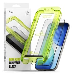 [2-Pack] Ringke hærdet glas skærmbeskytter til Apple iPhone 17 Easy Slide - Sort