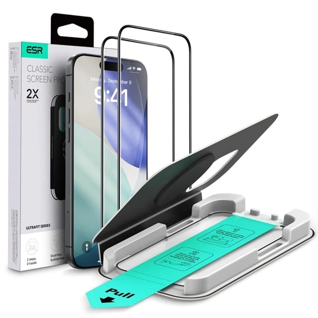 [2-PACK] ESR iPhone 17 Pro Max Härdat Glas Skärmskydd