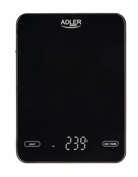 Adler AD 3177b Køkkenvægt 10 kg, USB-opladning, sort