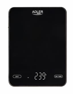 Adler AD 3177b Køkkenvægt 10 kg, USB-opladning, sort