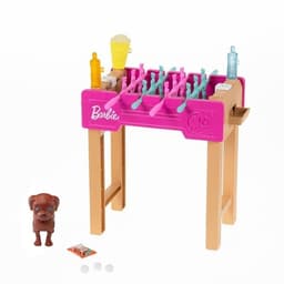 Barbie Minilekesett med fotballbord og kjæledyr (GRG77)