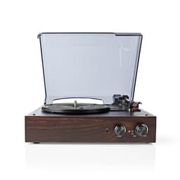Nedis Pladespiller | 33 / 45 / 78 rpm | Bælte drev | 1x Stereo RCA | 18 W | Indbygget (for) forstærker | MP3 konvertering | ABS / MDF | Brun