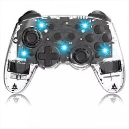 Trådlös Handkontroll kompatibel med Nintendo Switch/Android/PC & iOS13, Transparent