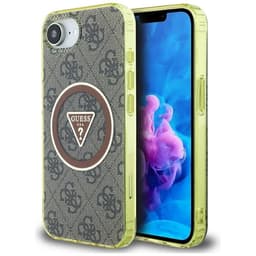Guess Mobilskal till iPhone 16e Magsafe Metal Glitter - Brun