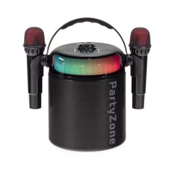 PartyZone Karaoke Set med 2 Mikrofoner (Svart)