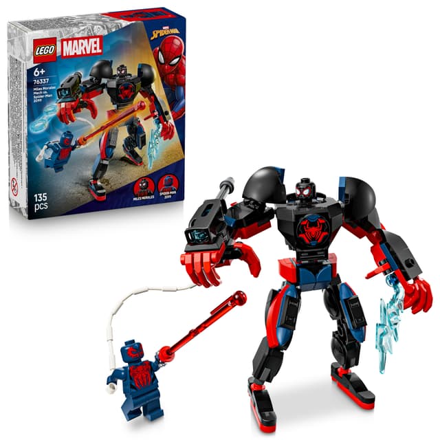 LEGO Marvel Miles Morales robot mot Spider-Man 2099 76337