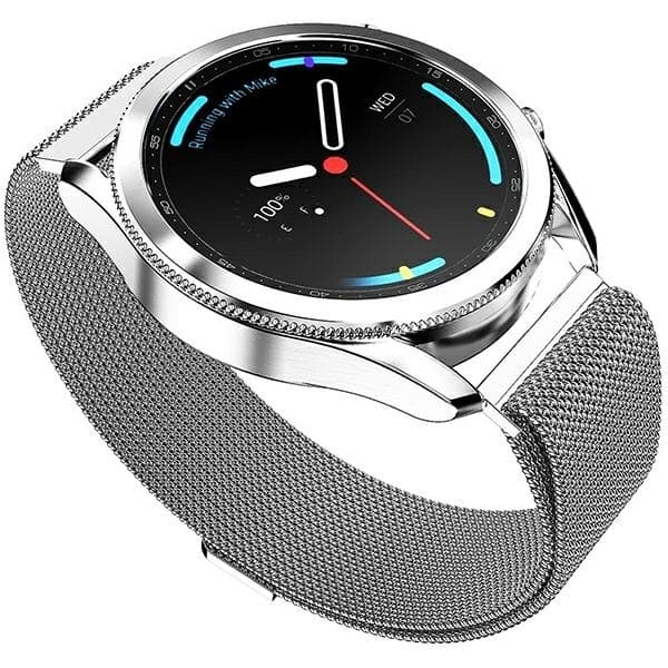 Mercury Apple Watch 4/5/67/SE (42/44/45mm) Armbånd Mesh - Sølv