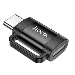 Hoco Adapter OTG USB-C Til Lightning 3A UA31E - Sort
