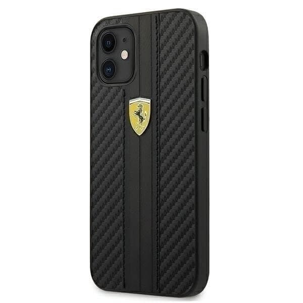 Ferrari Taske Cover til iPhone 12 mini 5.4"" OnTrack PU Carbon - Sort