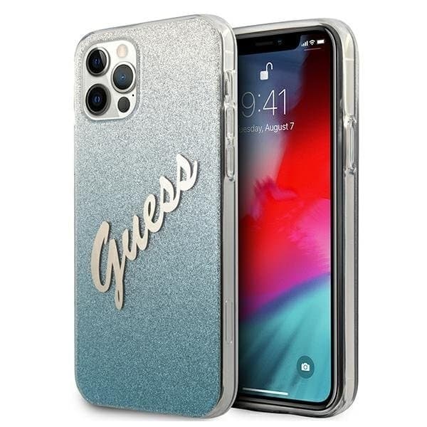 Guess iPhone 12 Pro Max Skal Glitter Gradient Script