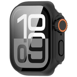 Beskyttende deksel til Apple Watch - hard PC og herdet glass Sort 45 mm