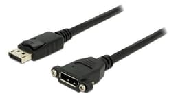 Delock Displayport 1.2 kaapeli, na-ur, 3860x2160 60Hz, 1m, musta