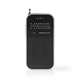 Nedis FM-radio | Kannettava malli | AM / FM | Paristokäyttöinen | Analoginen | 1.5 W | Mustavalkoinen näyttö | Kuulokkeiden lähtöliitäntä | IP20 | Alumiini / Musta