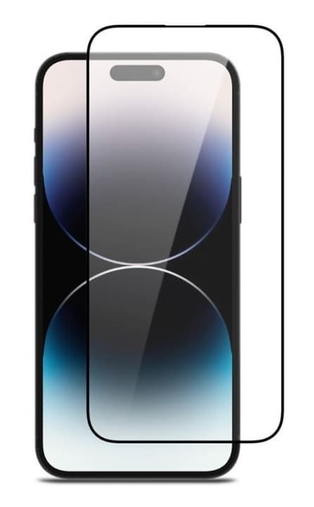 Skærmbeskytter i hærdet glas til iPhone 16, sort kant