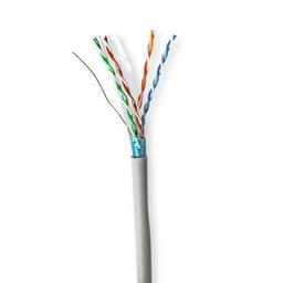 Nedis Network Cable Roll | CAT6 | Solid | F/UTP | CCA | 50.0 m | Indoor | Round | PVC | Grey | Gift Box