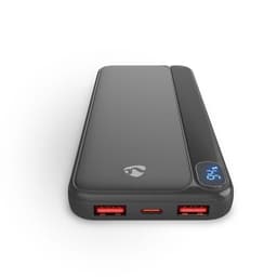 Nedis Power Bank | 10000 mAh | 1.5 / 1.67 / 2.0 / 2.22 / 3.0 A | Antall utganger: 3 | Utgangstilkobling: 1x USB-C/ 2x USB-A | Inngangstilkobling: 1x USB-C| PD3.0 20W | Lithium-Polymer | Display