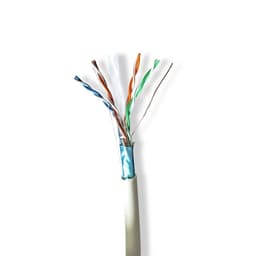 Nedis Network Cable Roll | CAT6 | Stranded | F/UTP | Bare Copper | 305.00 m | Indoor | Round | LSZH | Grey | Gift Box