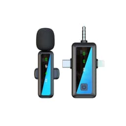 Trådlös Lavalier Mikrofon - 2.4G Clip-on Kondensatormikrofon för Live