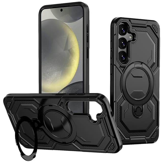 SKALO Armor Roterbar Ring Skal för Samsung Galaxy A37 5G - Svart