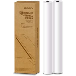 A4 Nopea Kuivuva Lämpöpaperi 2 Rullaa Käänteiskäämitty 6,4m/Rulla - US Letter Koko S