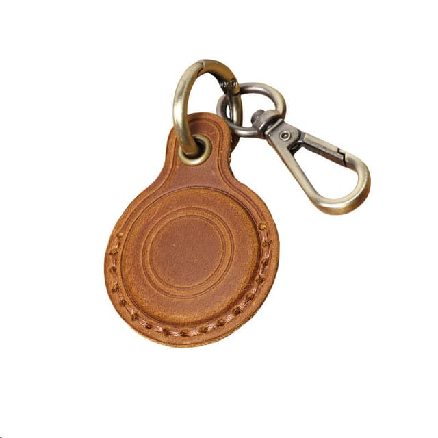Premium Läderfodral för Apple AirTag Brun