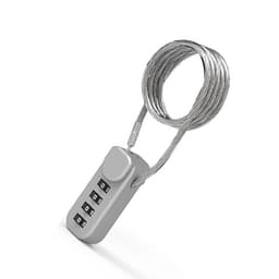 60cm Kombinasjonskabellås - 4-sifret tilbakestillbar passordlås for bagasje, ryggsekker og mer Grå
