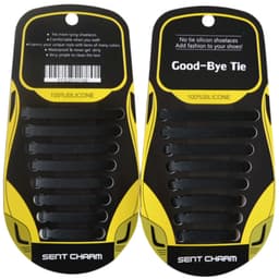 Enkel stil: Silikonsnören utan knytband (16 delar) Svart