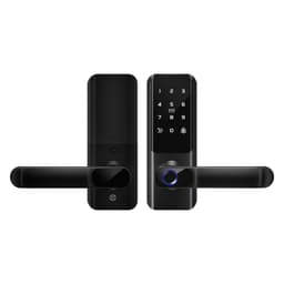 Smart Dørlås med Håndtak: Fingeravtrykk, Passord, Nøkkel & Fjernlås