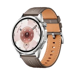 Laadukas aitoa nahkaa oleva kellon ranneke pikakiinnityksellä - 22 mm, yhteensopiva Huawei GT6:n kanssa Harmaa