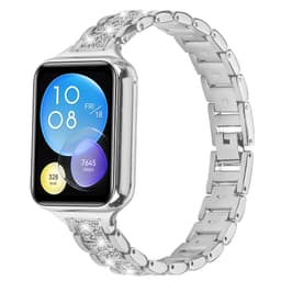 Elegant diamant rustfritt stål klokkebånd kompatibelt med Xiaomi 8 Pro Sølv