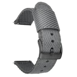 Tyylikäs 24/22/20/18mm nailoninen kellon rannekkeen vaihto Musta 20 mm
