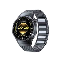 Magneettinen ruostumattomasta teräksestä valmistettu ranneke, yhteensopiva Huawei GT6 Pron kanssa Harmaa