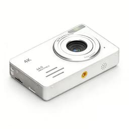 4K 64MP Digitaalikamera 18x Zoomilla - Aloittelijatason Matka-Selfie-kamera Valkoinen