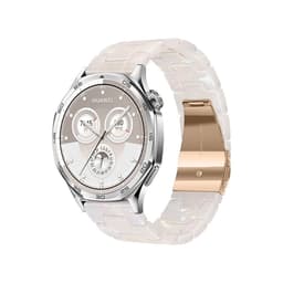 Resin Rustfritt Stål Klokkereim Kompatibel med Huawei GT5 Pro - Stilig Erstatningsreim Hvit 18 mm